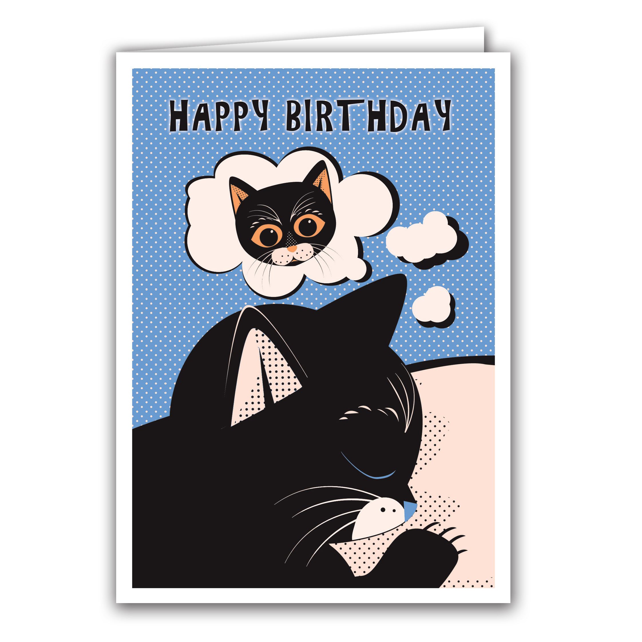 Happy Birthday Cat Dream by Anne Cakebread