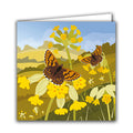 Cowslips and Duke of Burgundy Butterflies by Rachel Hudson