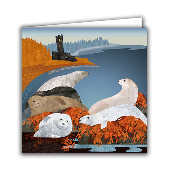 Seals and Scottish Castle by Rachel Hudson