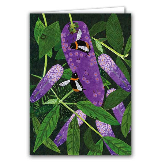 Bumblebees on Buddleia by Lydia Hodge