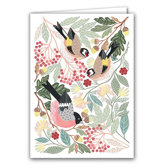 Woodland Finches by Claire Tuxworth
