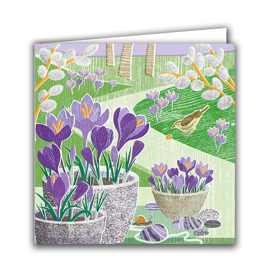 Crocus and Thrush by Liane Payne