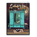 Cats on Cabinet by Elina Adrshina