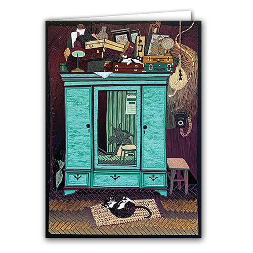 Cats on Cabinet by Elina Adrshina