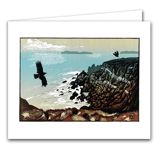 Chough Chasing by Ian Phillips