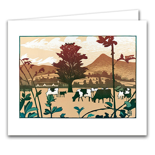 Hedgerow view with Cows by Ian Phillips