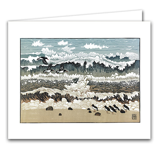 Oystercatchers Wait by Ian Phillips