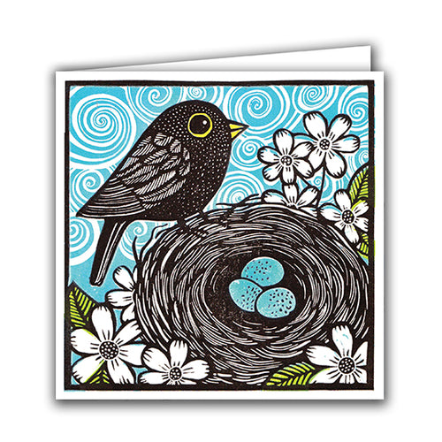 Blackbird with Eggs by Kat Lendacka