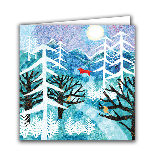 Dotty Fox in Blue Winter by Michelle Brown