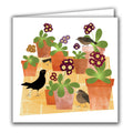 Blackbirds and Auricula by Rachel Hudson