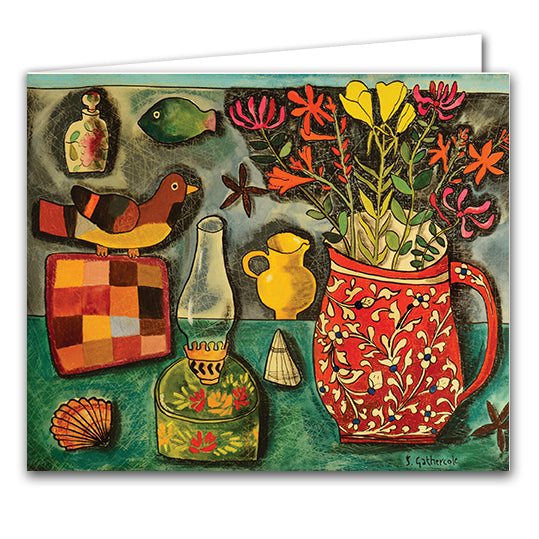 Still Life with Breton Patchwork by Susan Gathercole